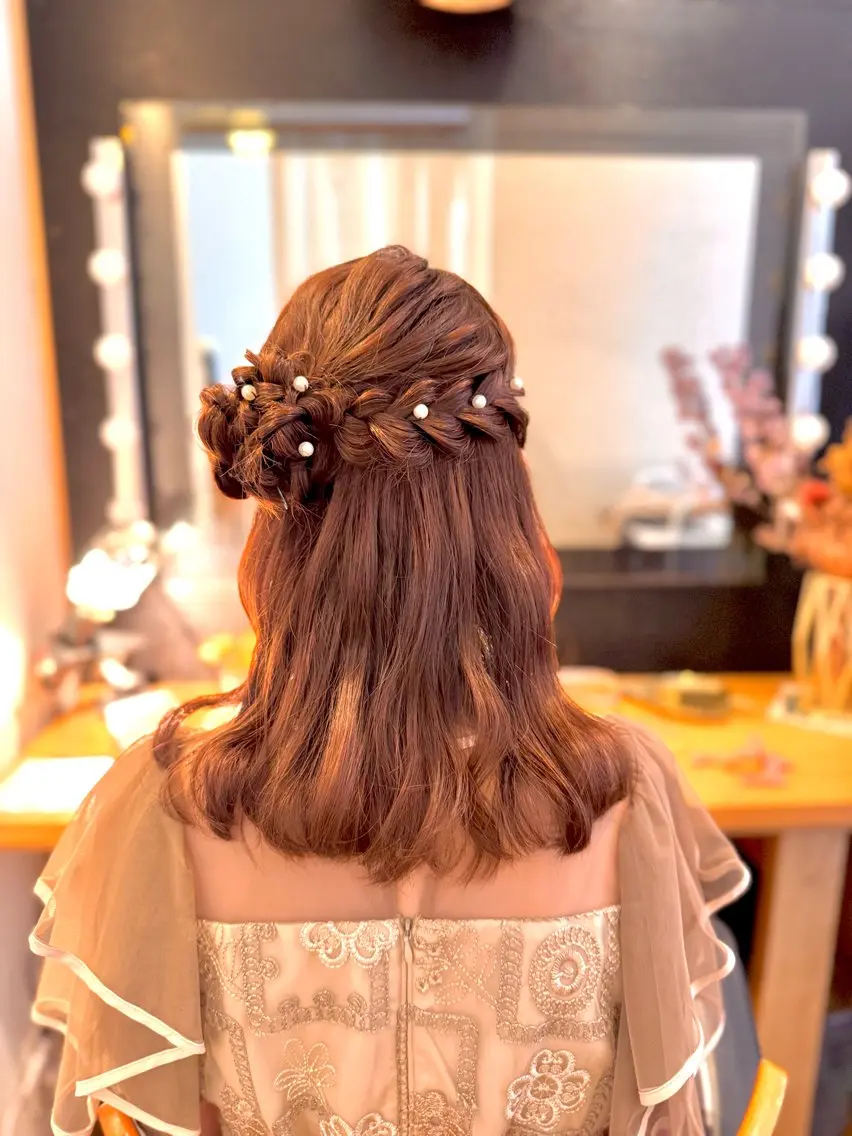 ミディアム ヘアセット 札幌円山ヘアメイク/ バーガスのヘアスタイル