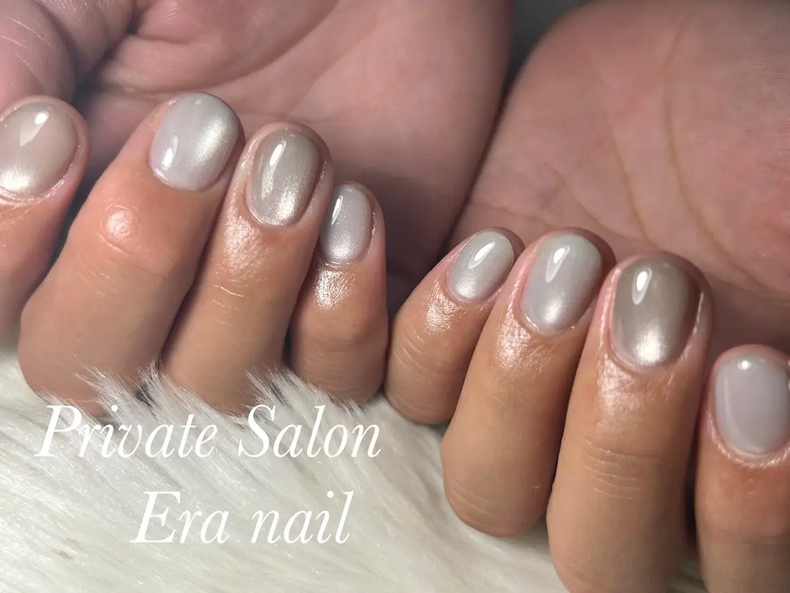 ネイル マグネットネイル マグネットワンカラー ワンカラーネイル ハンドネイル Era nailのネイルデザイン