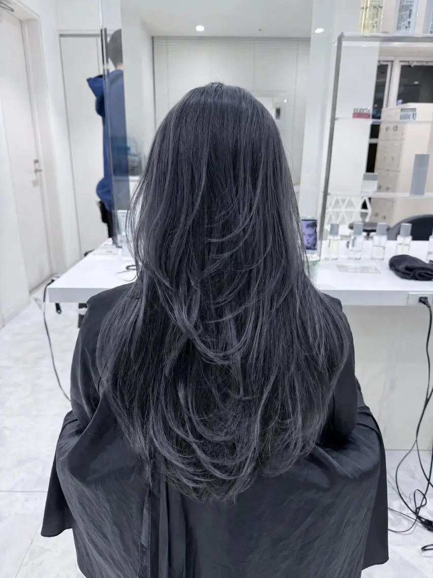 ロング カラー ヘアカラー トリートメント 寒色/韓国カラー Ukyouのヘアスタイル