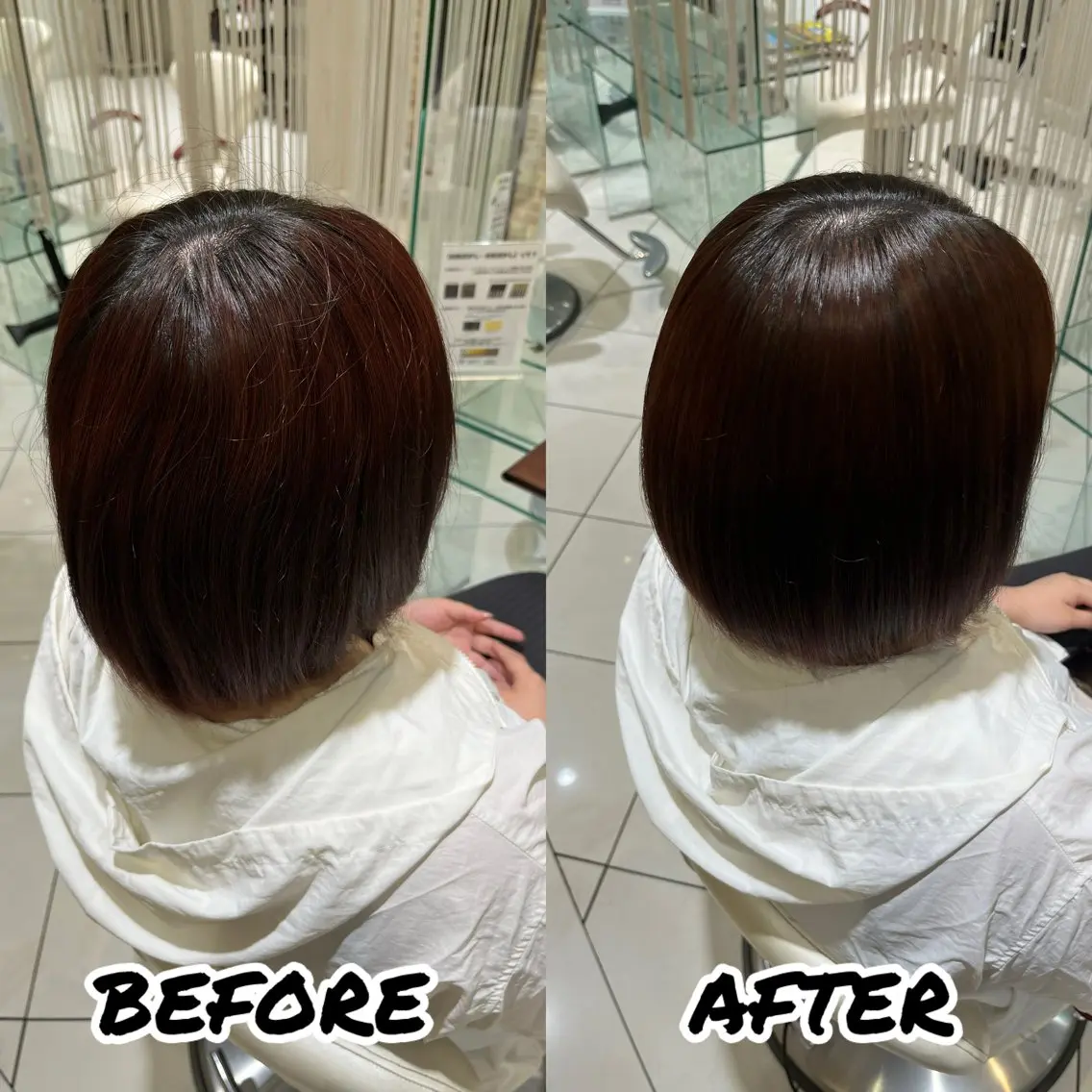 ミディアム カット 縮毛矯正 トリートメント 髪質改善美容師 鈴木のヘアスタイル