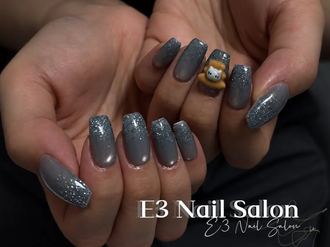 ネイル アニマル柄 オーロラネイル べっ甲ネイル ボルドー ブラウン ハンドネイル E3 Nail Salonのネイルデザイン