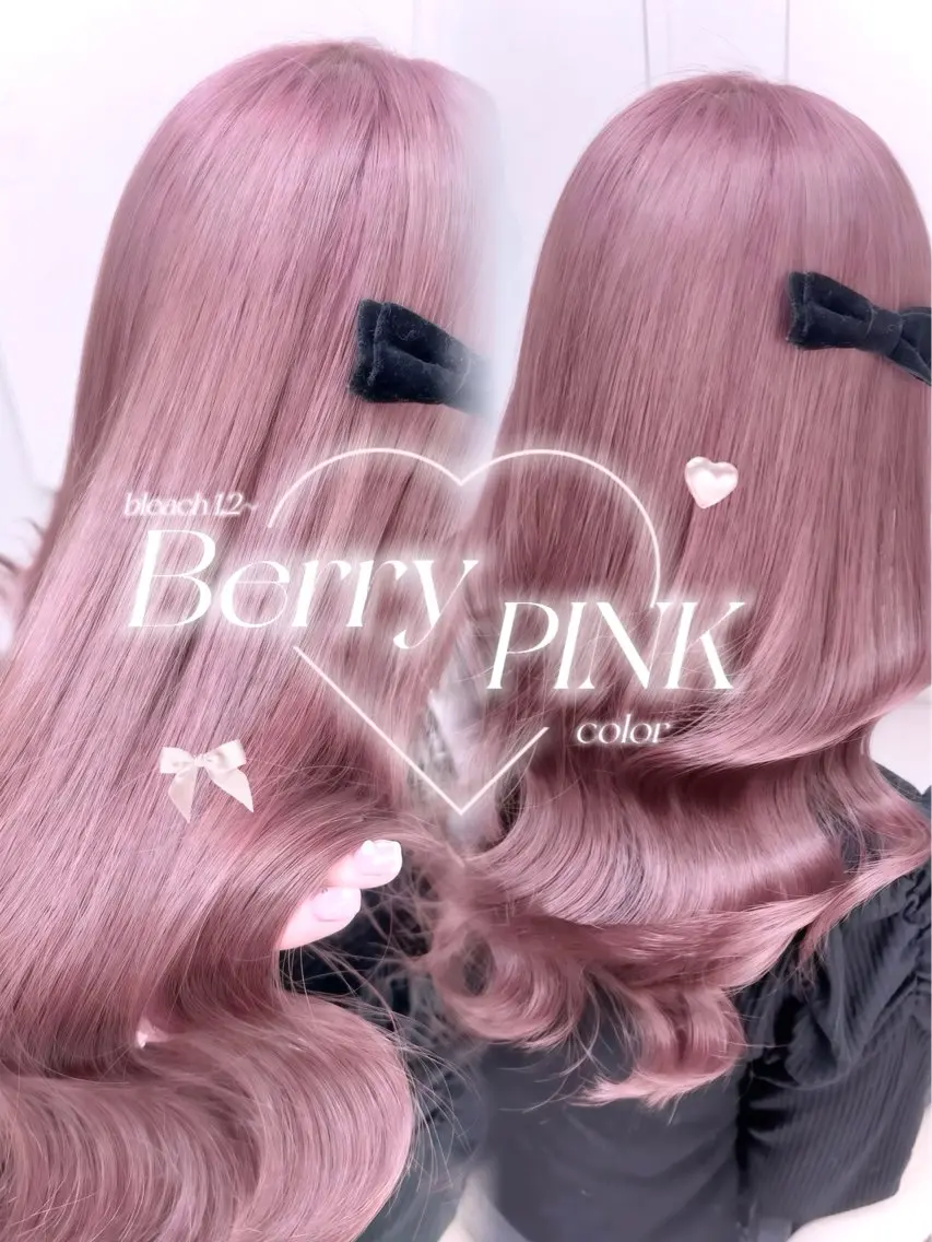 カラー ブリーチ 透明感カラー ピンクカラー ヘアカラー Rea♡池袋/ピンク /ミルクティーカラーのヘアスタイル