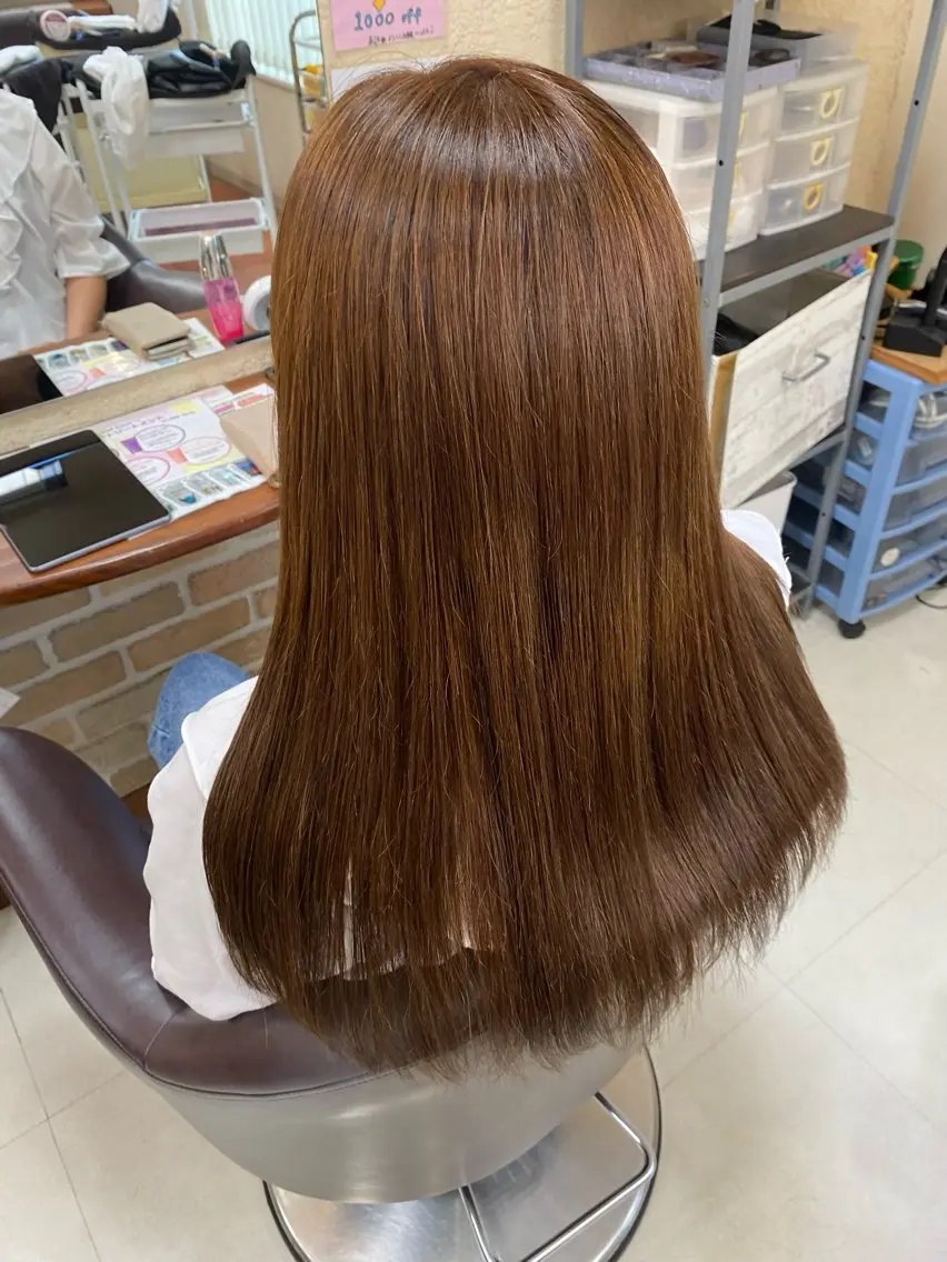 カラー ベージュカラー オリーブベージュ セットアップ るかのヘアスタイル