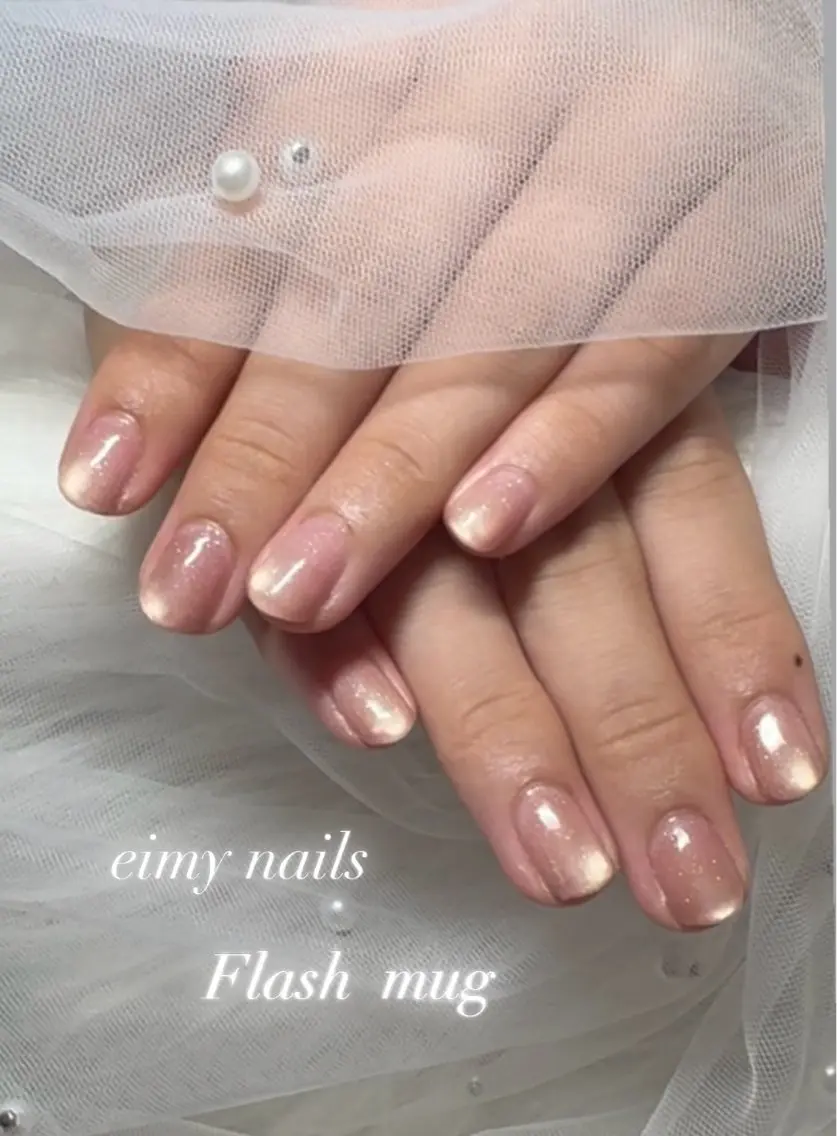 ネイル フラッシュネイル フラッシュマグ マグネットネイル マグネットワンカラー ワンカラーネイル ハンドネイル eimy nails♡のネイルデザイン