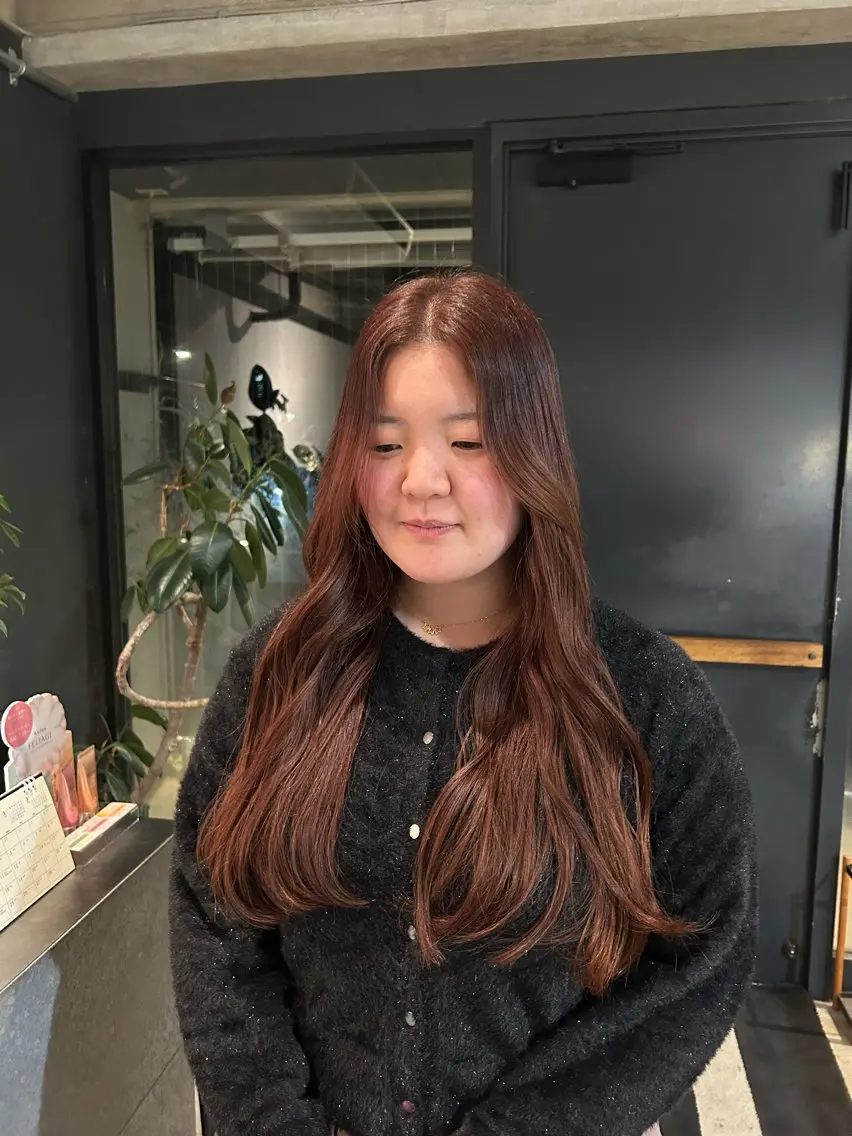 ロング カラー カット ヘアカラー トリートメント twig 山田 永嶋芽衣のヘアスタイル