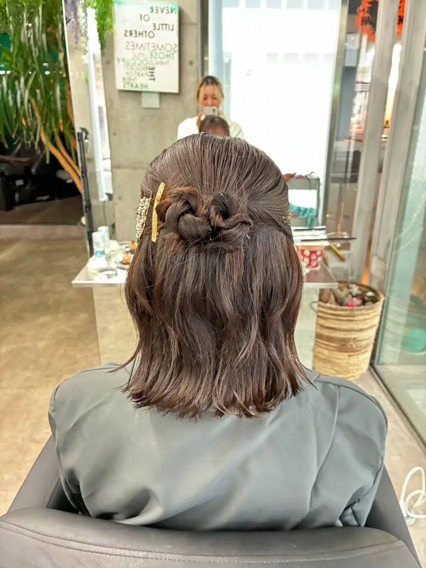 ヘアアレンジ ヘアセット 速水 ゆきののヘアスタイル