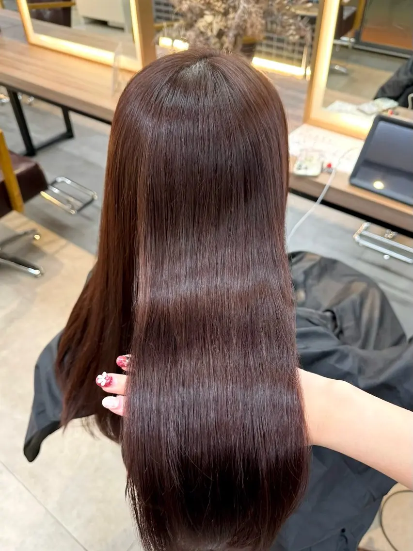 セミロング カラー ブラウンカラー レッドカラー レッドブラウン ヘアカラー トリートメント 髪質改善/レイヤー/ 🐣kokoro🌸のヘアスタイル