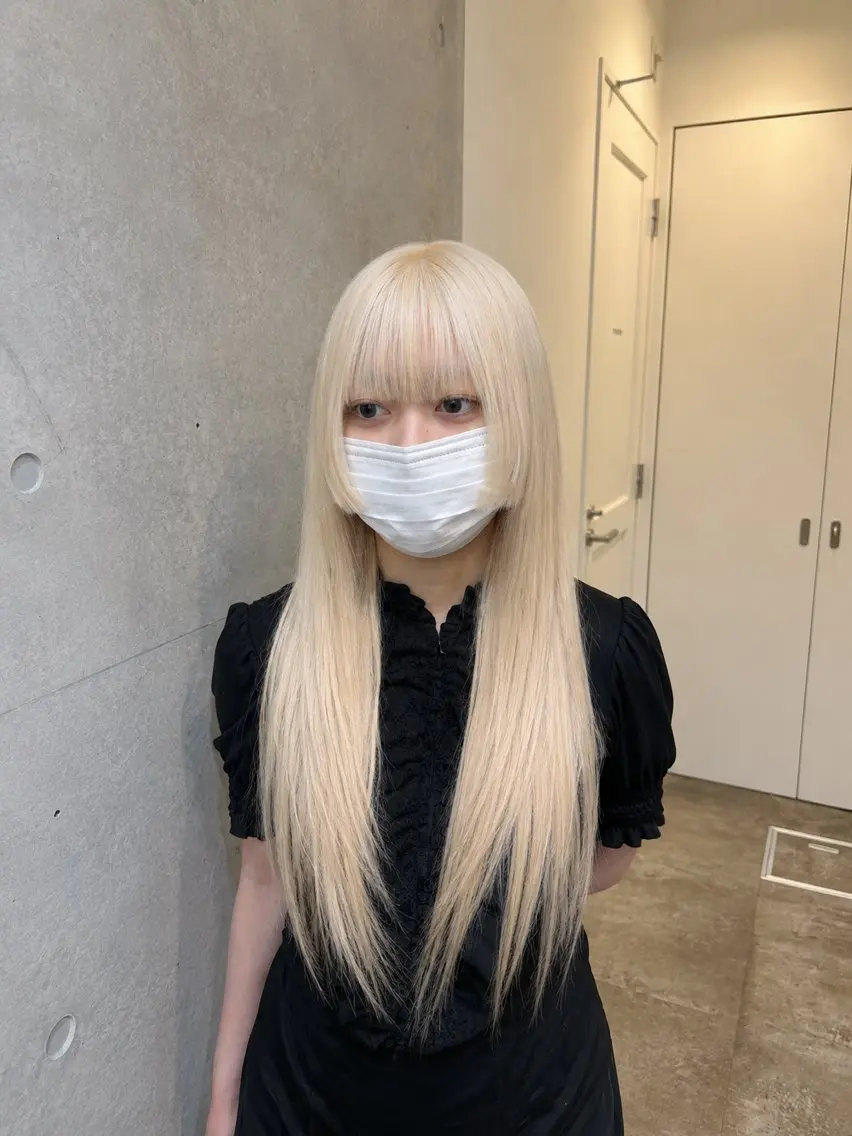 ロング カラー レイヤーカット ヘアカラー トリートメント レイヤー/ブロンド 透明感カラー/ヒロトのヘアスタイル