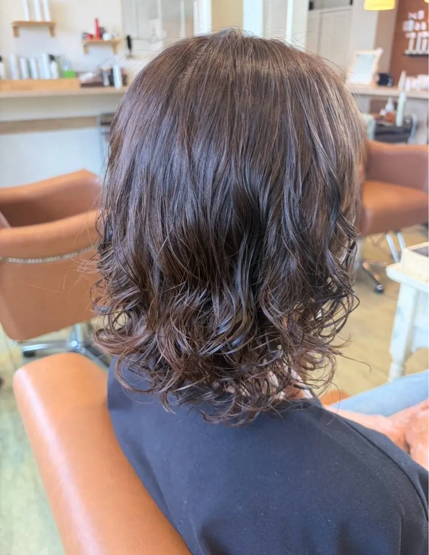 ミディアム ミディアムパーマ パーマ カラーモデル募集中✨ MIKUのヘアスタイル