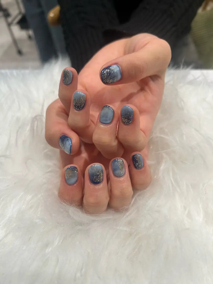 ネイル 成人式 長さ出し 韓国ネイル ショートネイル ハンドネイル ♡ハイトーン★ ネイル/しの♡のヘアスタイル