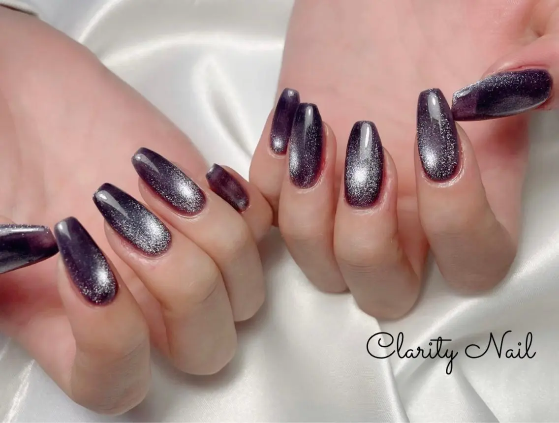 ネイル マグネットネイル ワンカラーネイル ハンドネイル Clarity Nailのネイルデザイン