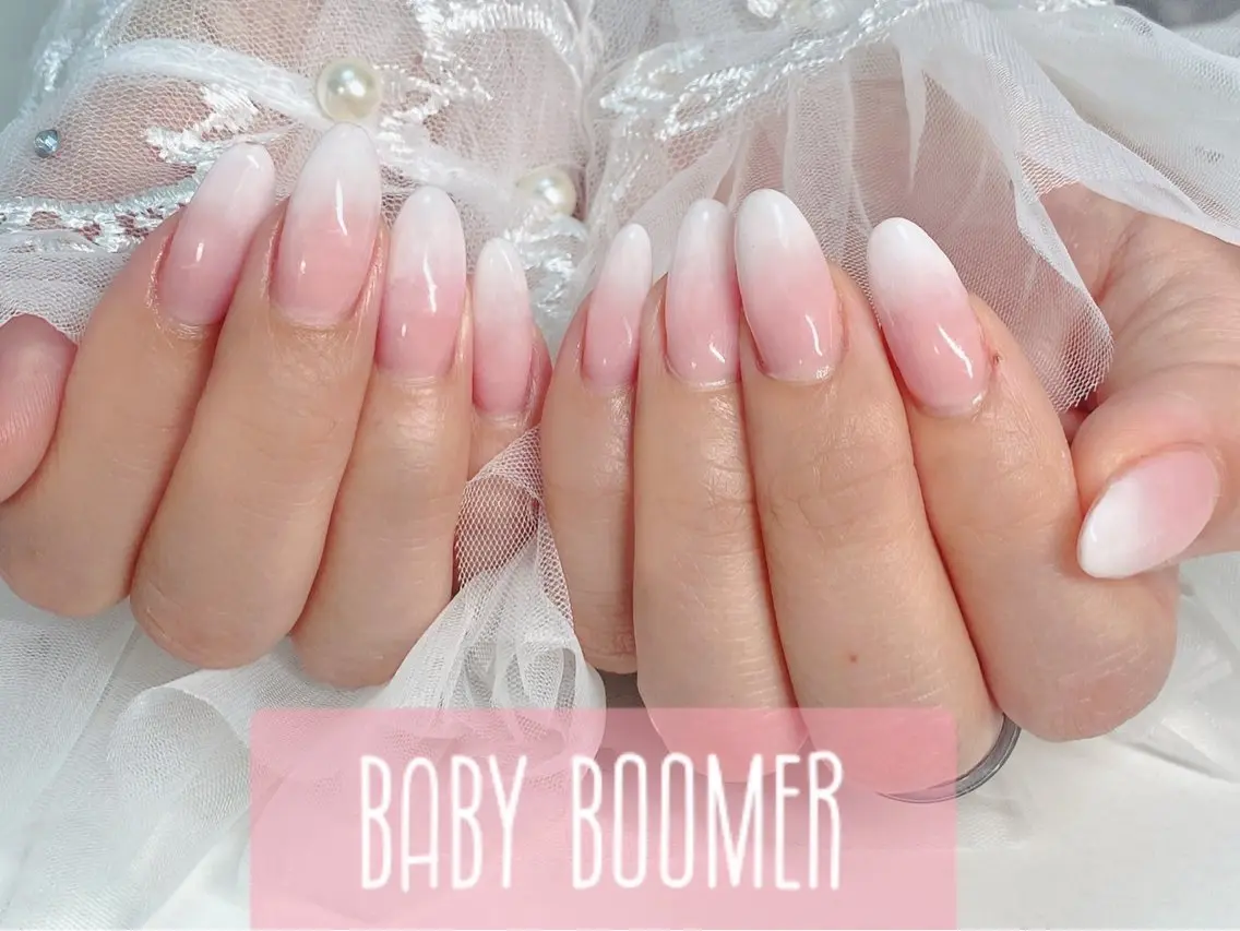 【人気ネイル⭐︎】　ベイビーブーマー　¥5980の写真