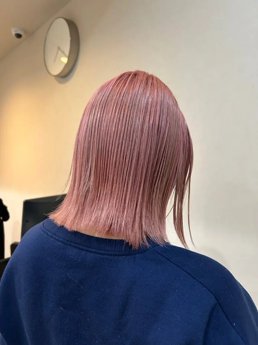 ミディアム カット ヘアカラー トリートメント ボブ/透明感カラー 🧸YUI❤️のヘアスタイル