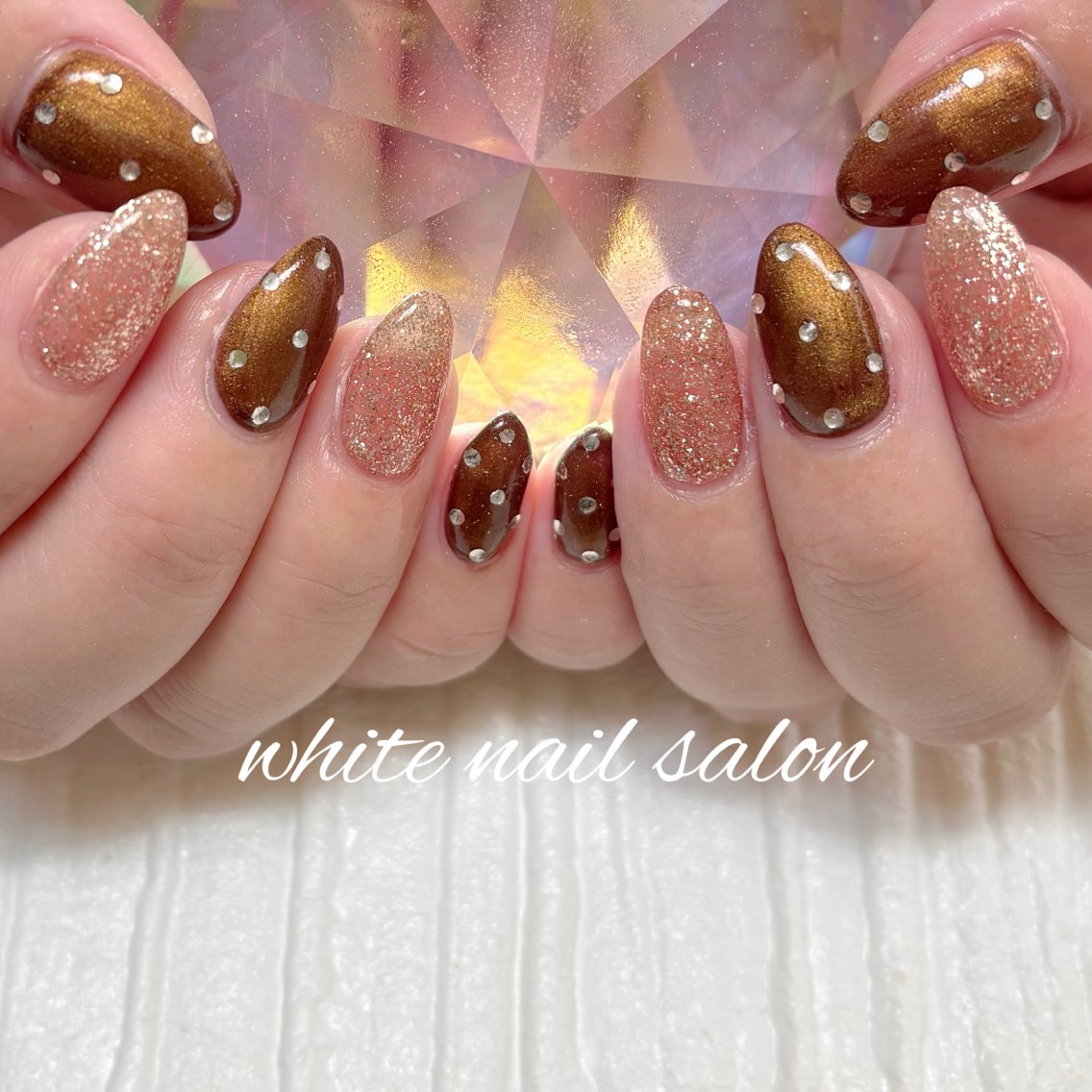 ネイル フットネイル ラメ(グリッター) ハンドネイル white nail salonのネイルデザイン