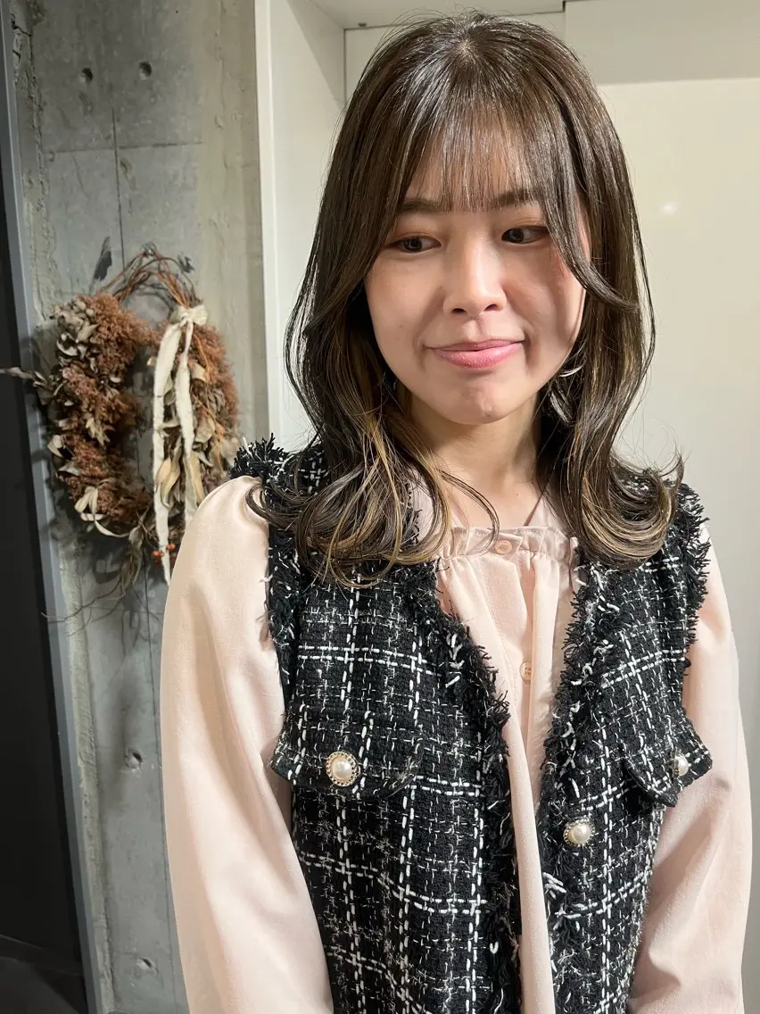 ミディアム カラー ヘアアレンジ ヘアカラー 駅チカ【ali'i】 アリイ花崎友美☘のヘアスタイル