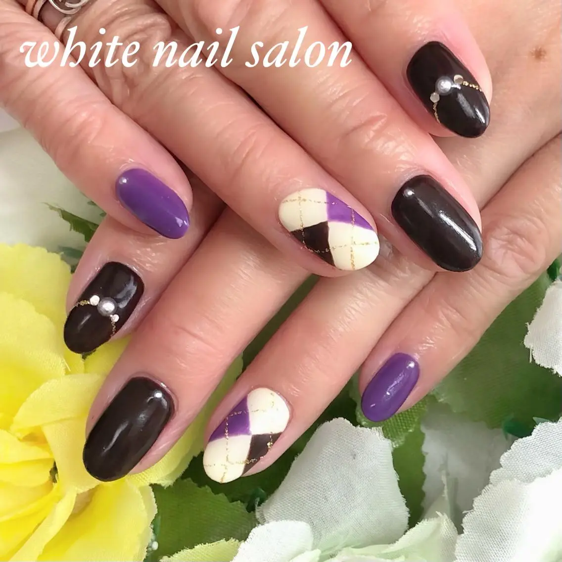 ネイル ジェルネイル ハードジェル 持ち込み ソフトジェル ハンドネイル white nail salonのネイルデザイン