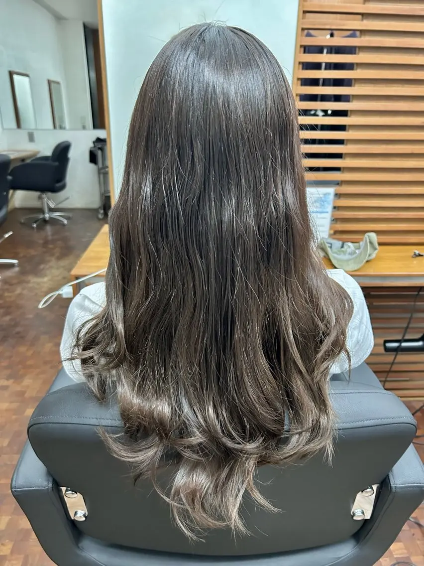 ロング カラー ヘアカラー トリートメント 💎透明感カラー💎 bAteAu あまねのヘアスタイル