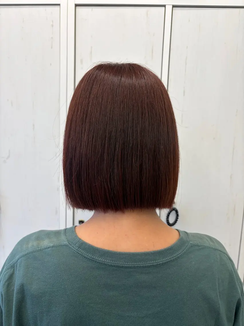 ショート 切りっぱなしボブ ボブ カット ヘアカラー 🐝 chiba 🐻のヘアスタイル