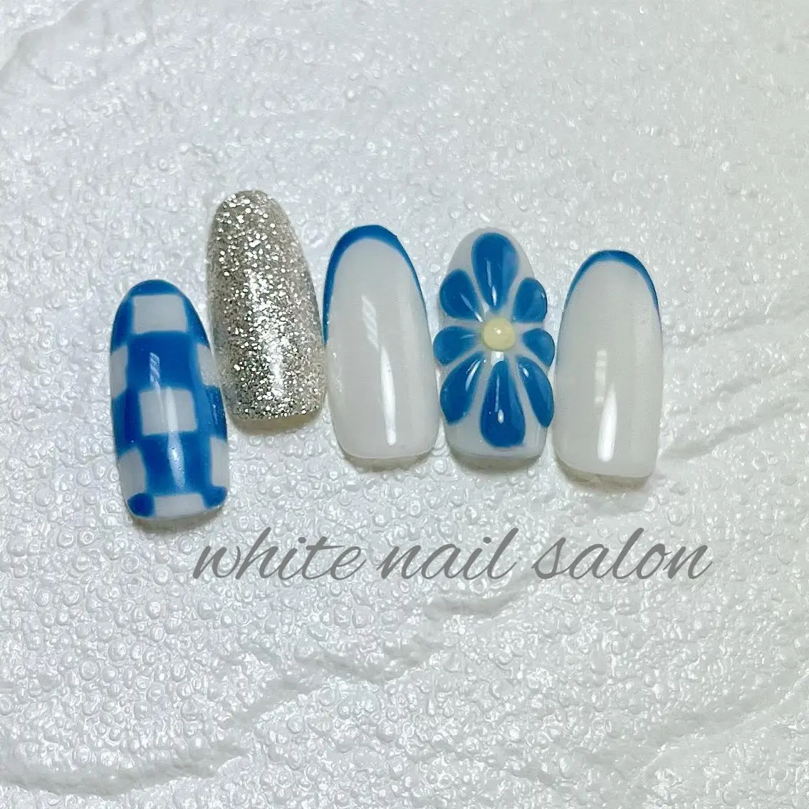 ネイル フットネイル ジェルネイル ハードジェル ラメ(グリッター) 持ち込み ハンドネイル white nail salonのネイルデザイン