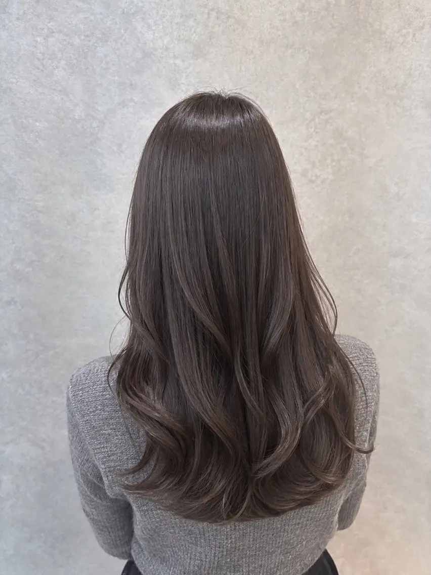 ロング カラー カット ヘアカラー トリートメント 髪質改善縮毛矯正/ 透明感カラー 石崎のヘアスタイル