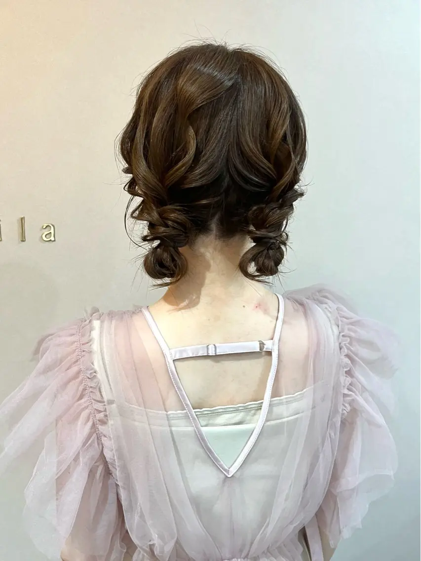ヘアアレンジ ヘアセット Mila Akariのヘアスタイル