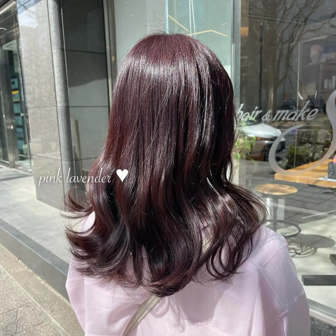 カラー ヘアアレンジ ブリーチ 透明感カラー ダブルカラー ラベンダーカラー ブリーチなしカラー 𝙢𝙞𝙮𝙪🎀 girly hairのヘアスタイル