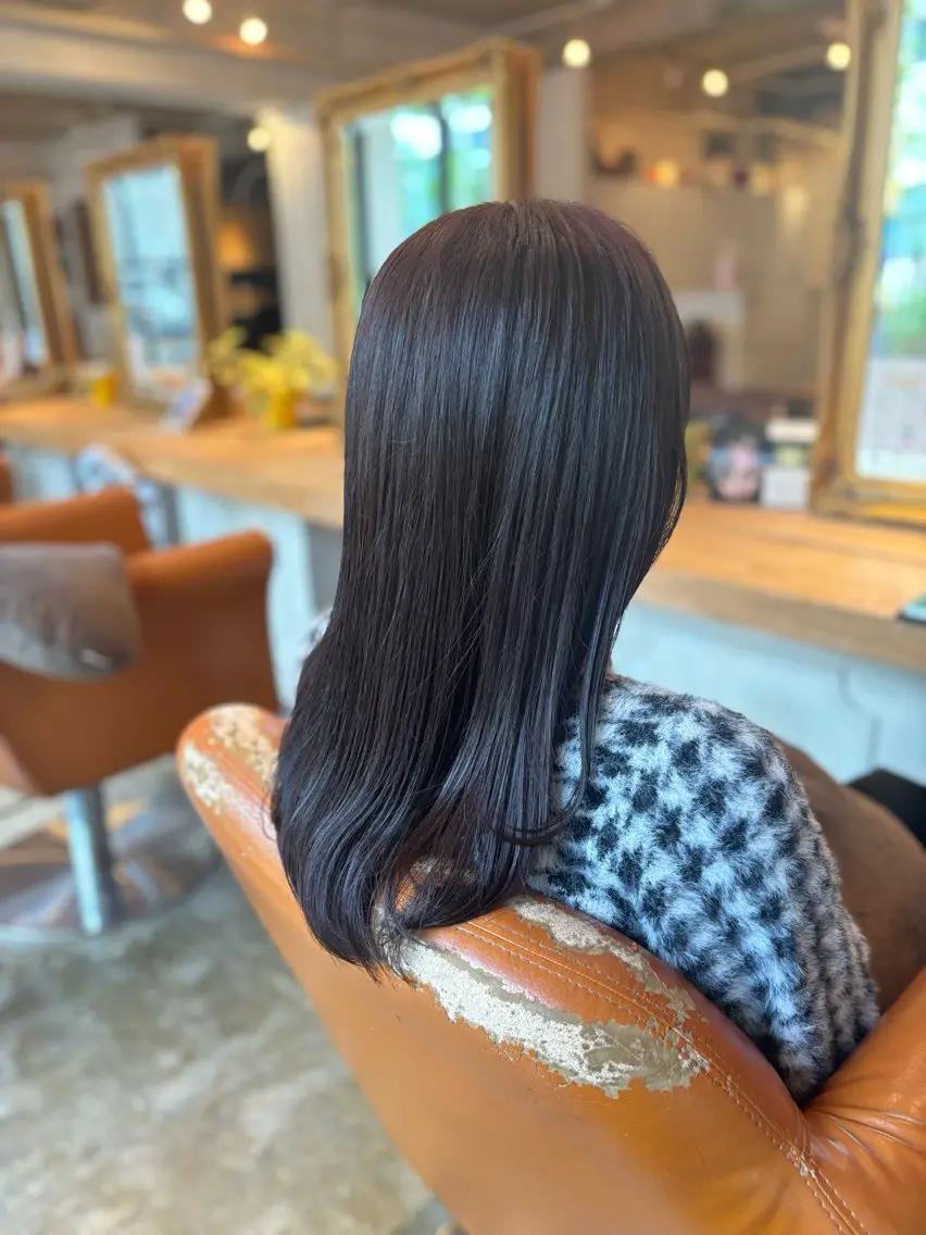 ロング カラー 髪質改善カラー ベージュ🤎YUMEのヘアスタイル