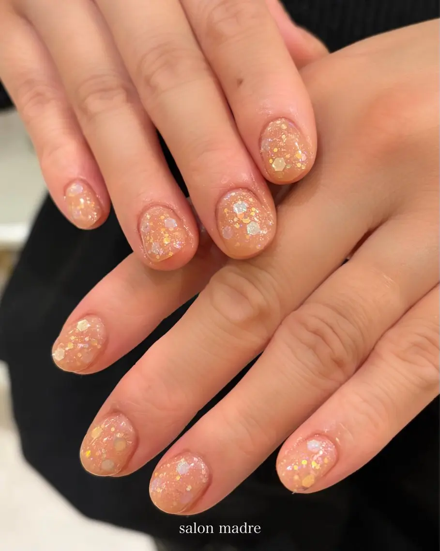 ネイル ワンカラーネイル オレンジ salon madre Sakiのネイルデザイン