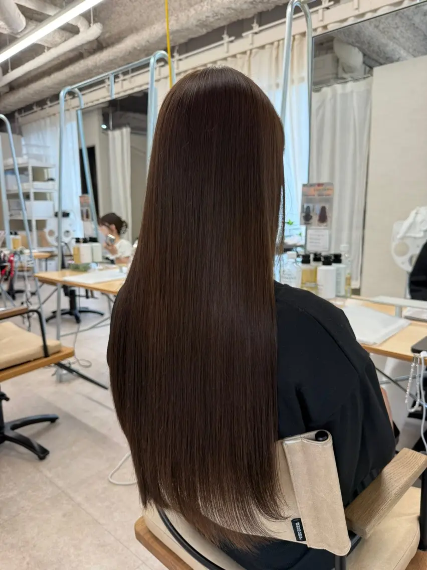 ロング カラー 透明感カラー 髪質改善 トリートメント 透明感カラー ブリーチ/ 大村勇人のヘアスタイル