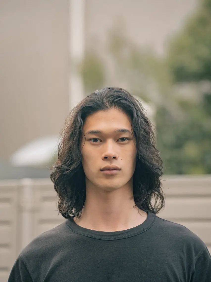セミロング カラー パーマ メンズ ニュアンスパーマ カット パーマ 🔗メンズサロン🔗 Kieのヘアスタイル