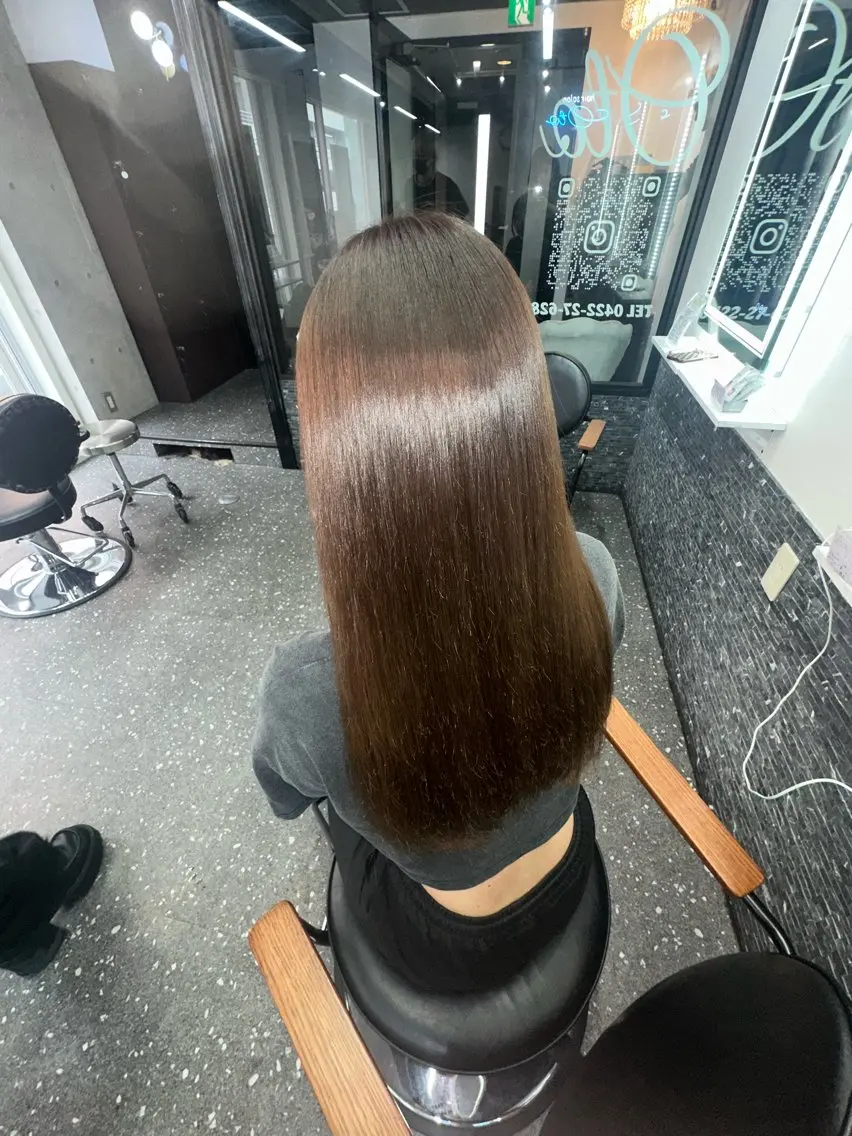 ロング カラー パーマ カット ヘアカラー 縮毛矯正 トリートメント 髪質改善⭐️縮毛矯正 中野⭐️Rinaのヘアスタイル