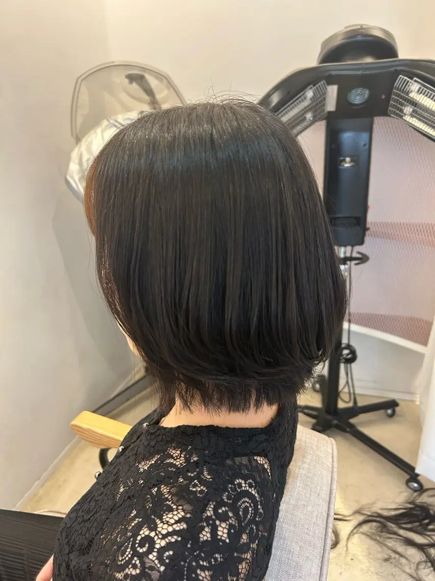 ミディアム ボブ くびれヘア ✂ショートボブ専門 津川里緒✨️のヘアスタイル