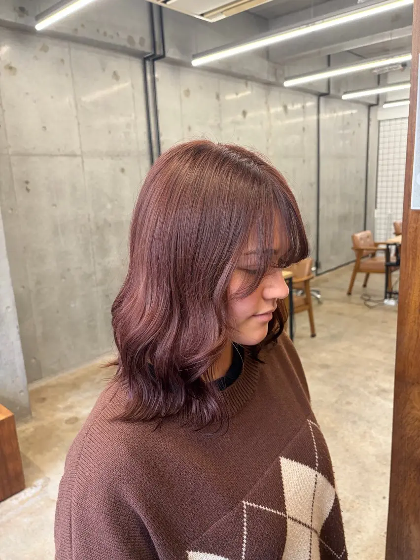 ミディアム カラー ヘアカラー トリートメント 暖色/似合わせカラー 希空🪽🤎のヘアスタイル