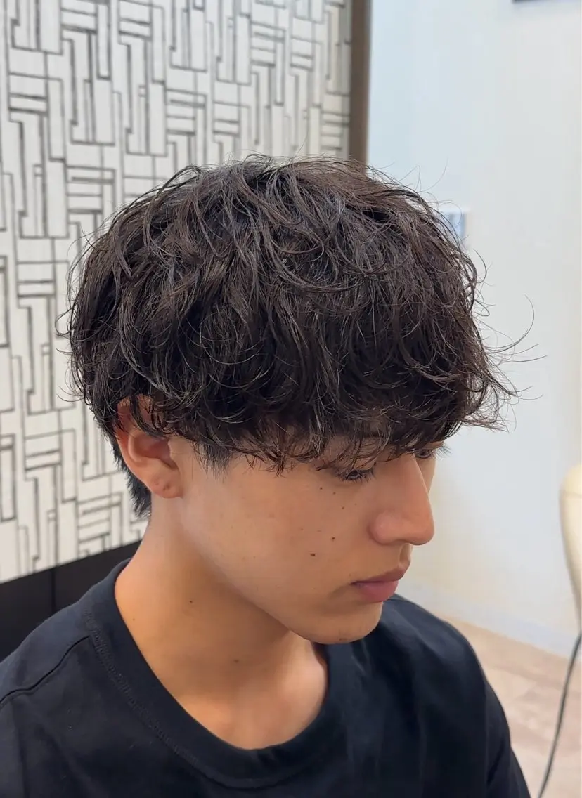 パーマ メンズ メンズパーマ カット パーマ RITZ 小平颯真のヘアスタイル