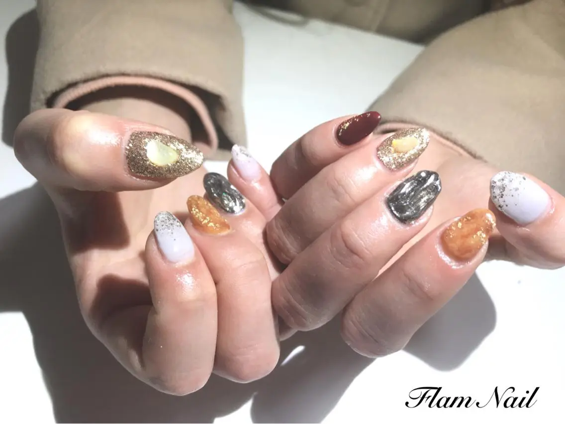 ネイル ニュアンスネイル Flam Nailのネイルデザイン