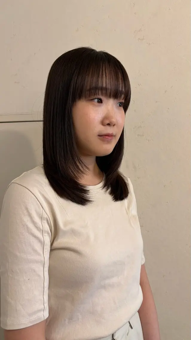 ミディアム カラー パーマ ミディアムパーマ ストレートパーマ カット ヘアカラー パーマ 縮毛矯正 トリートメント 大阪/梅田すぐ /パーマ落とし専門店のヘアスタイル