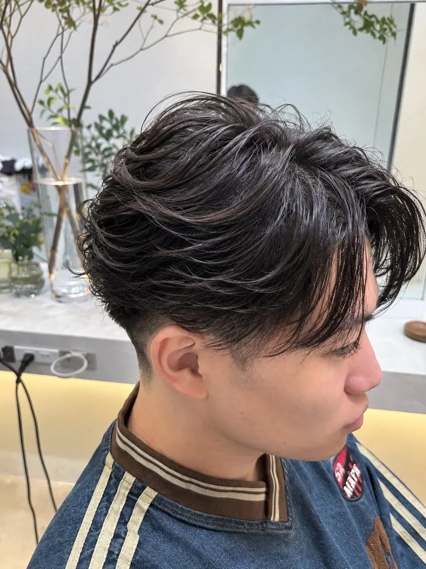 ミディアム パーマ ミディアムパーマ 菊地 隆斗のヘアスタイル