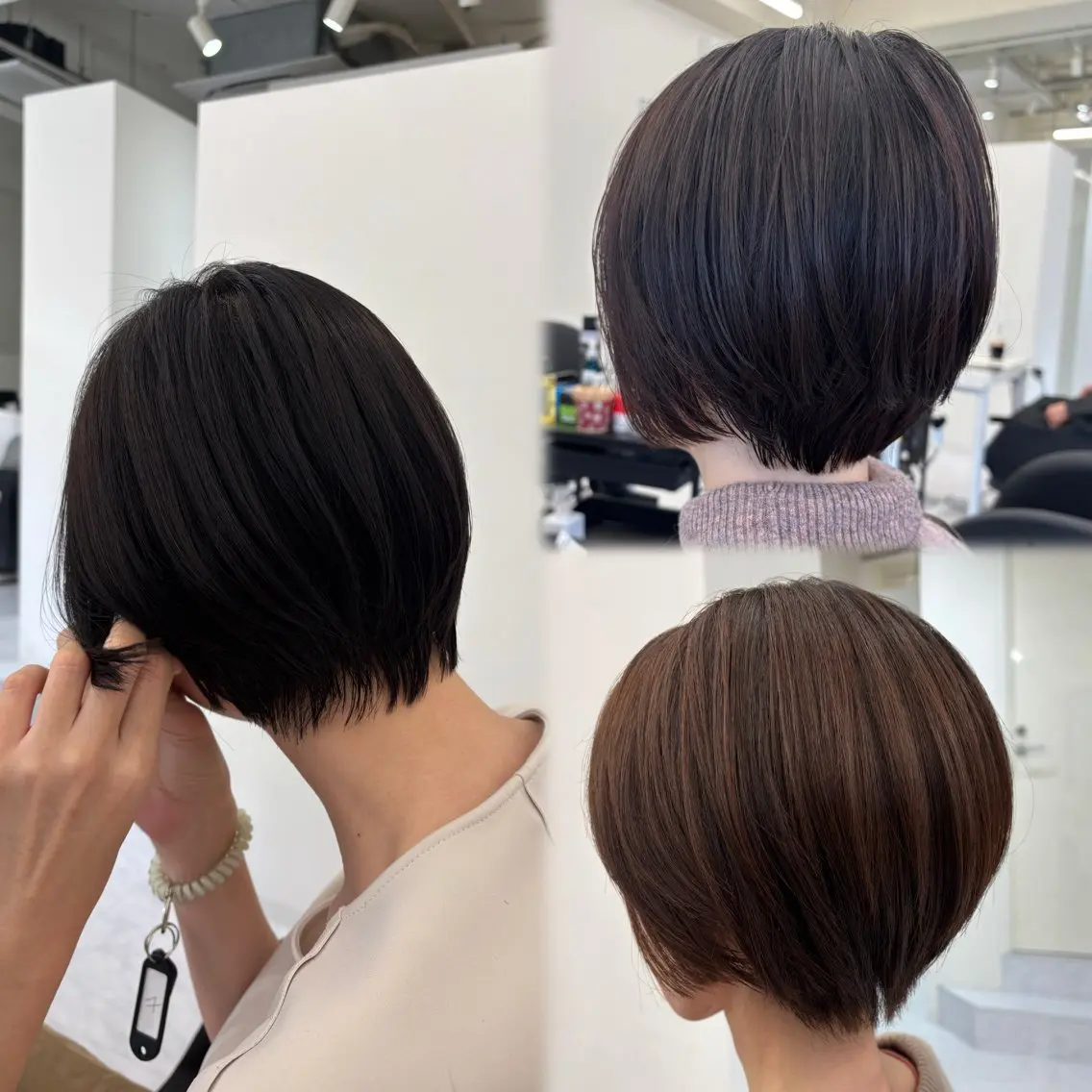 ショート 丸みショート くびれヘア ショートヘア Ayano🎀似 合わせ×透明感🎀のヘアスタイル