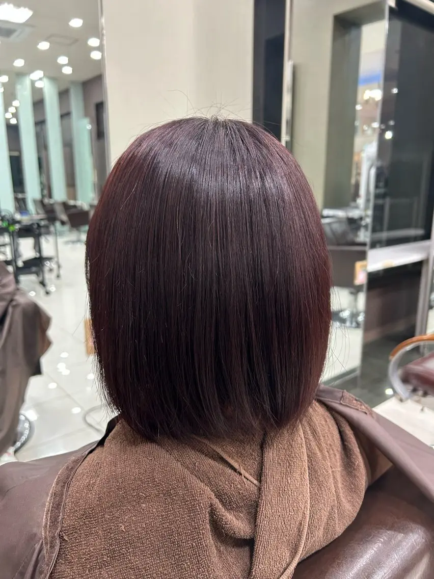 カラー ブラウンカラー ピンクカラー シェアサロン岡留 夢名のヘアスタイル