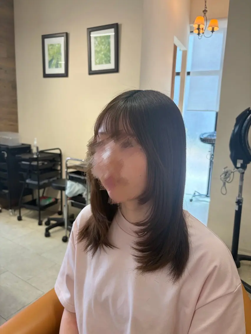 セミロング 顔周りカット 似合わせカット カット Koharu🍓/ 透明感カラー/艶髪のヘアスタイル