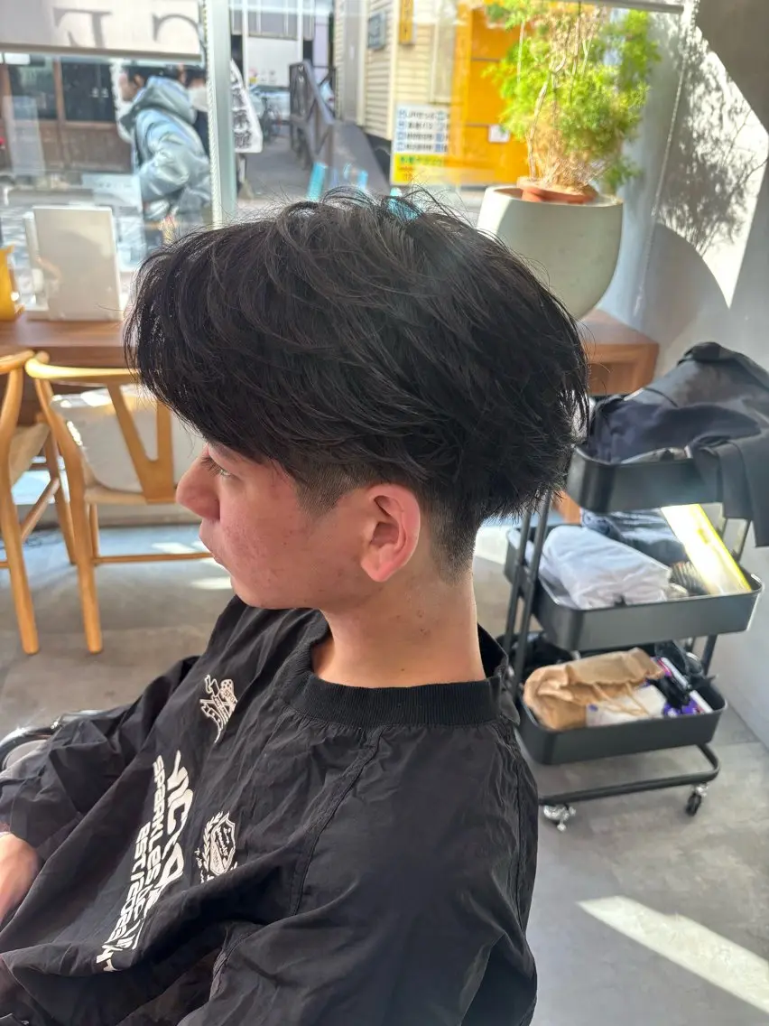 ショート メンズ カット パーマ 鹿児島 TSUBASAのヘアスタイル