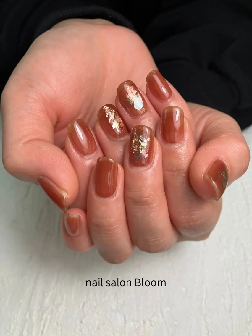 ネイル アートネイル ワンカラーネイル 自宅サロンBloom 橋本のネイルデザイン