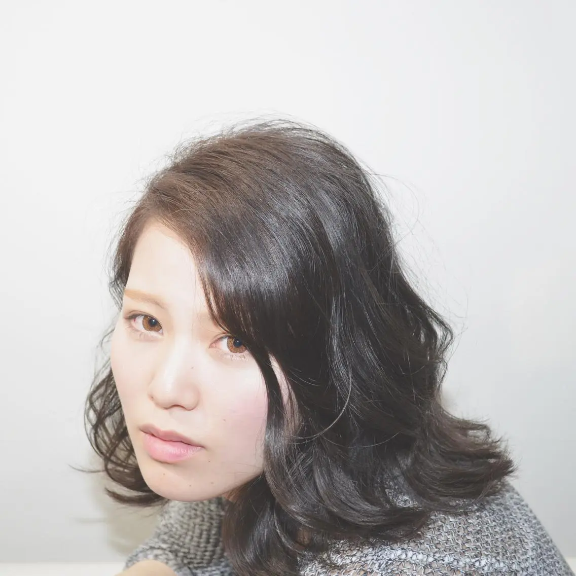 ミディアム 髪質改善ストレート、 カラー清野雄大のヘアスタイル
