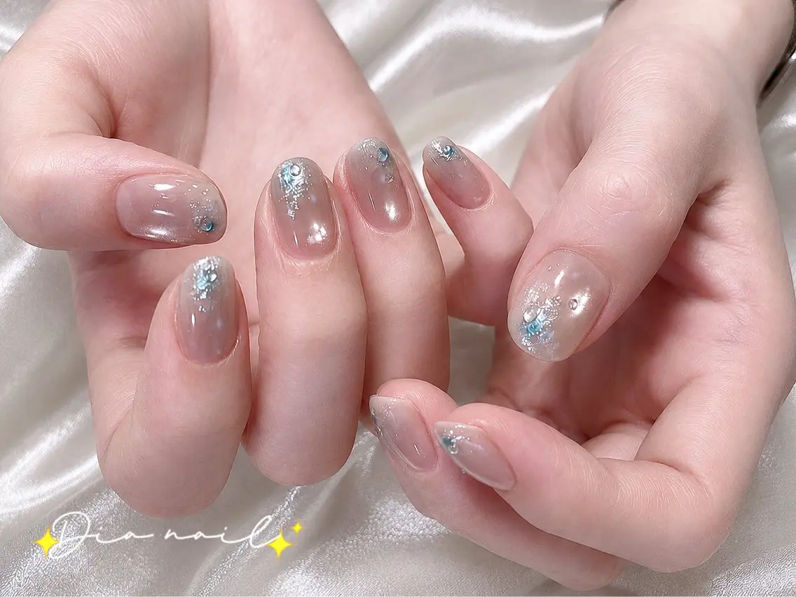 ネイル フットネイル 韓国ネイル レース マグネットネイル ニュアンスネイル ハンドネイル Dia nail サロンのネイルデザイン