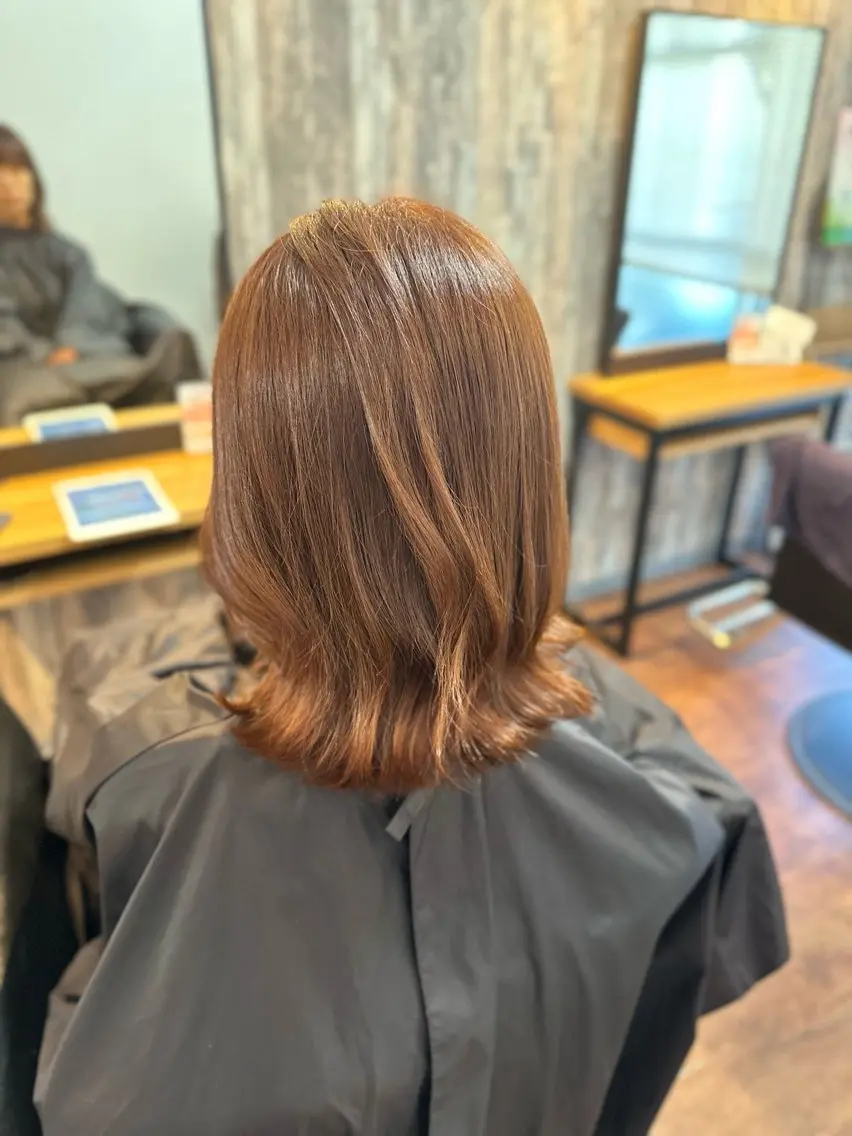 ミディアム カラー オレンジ カット ヘアカラー トリートメント Luzir⭐︎ GEN⭐︎のヘアスタイル