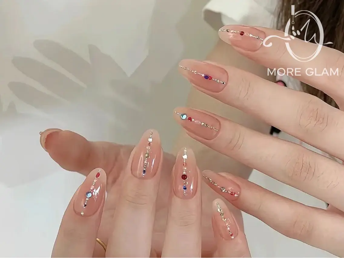 ネイル 長さ出し フットネイル フレンチネイル ジェルネイル 韓国ネイル MoreGlam ネイルのネイルデザイン