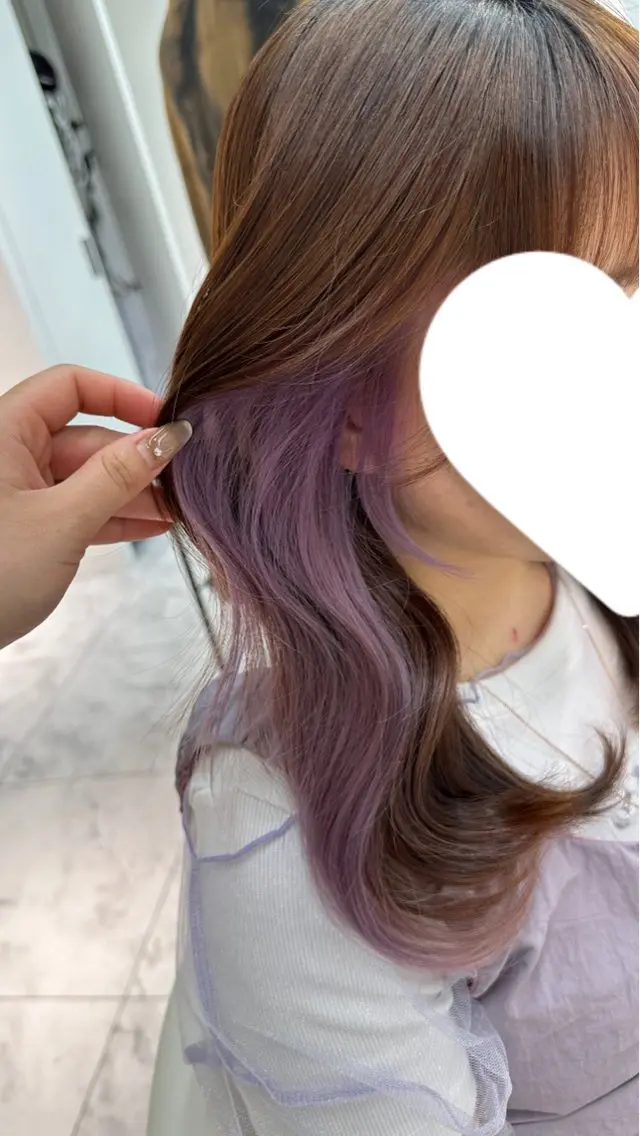 ロング カラー インナーカラー カット ヘアカラー トリートメント 🍒楓🍒北九州1 艶カラー作る人🎨のヘアスタイル