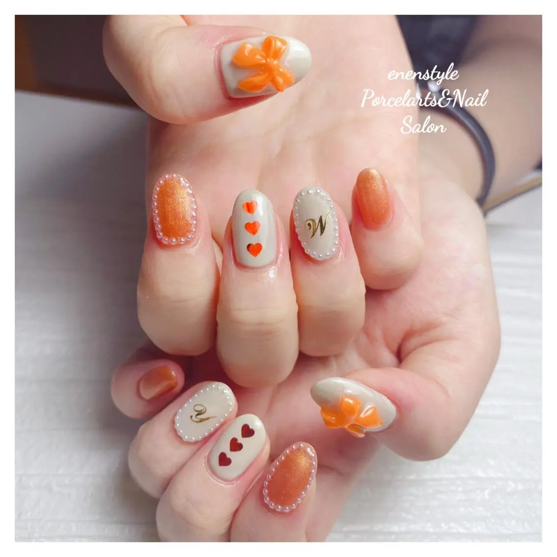 ミディアム ネイル 🐾enen style 🐾のネイルデザイン