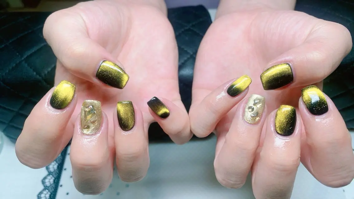 ネイル 長さ出し フットネイル ジェルネイル 韓国ネイル マグネットネイル Nail Ann【西川口店】のネイルデザイン