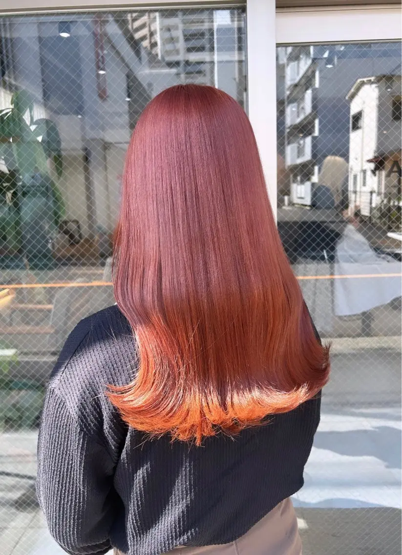 ミディアム カラー ヘアカラー トリートメント ヘアセット 🌷横浜/レイヤー /艶カラー🌷のヘアスタイル